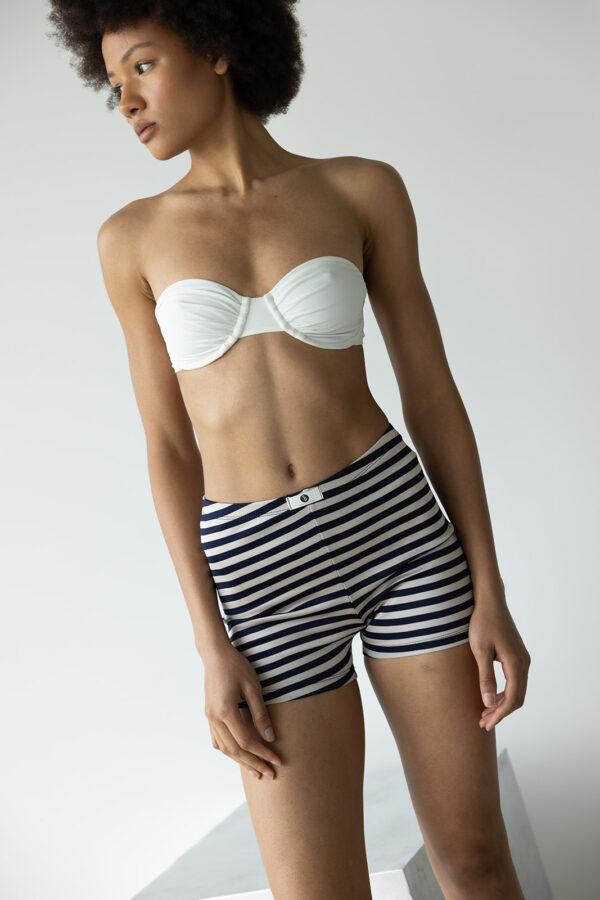 Short Sis | פסים נייבי לבן