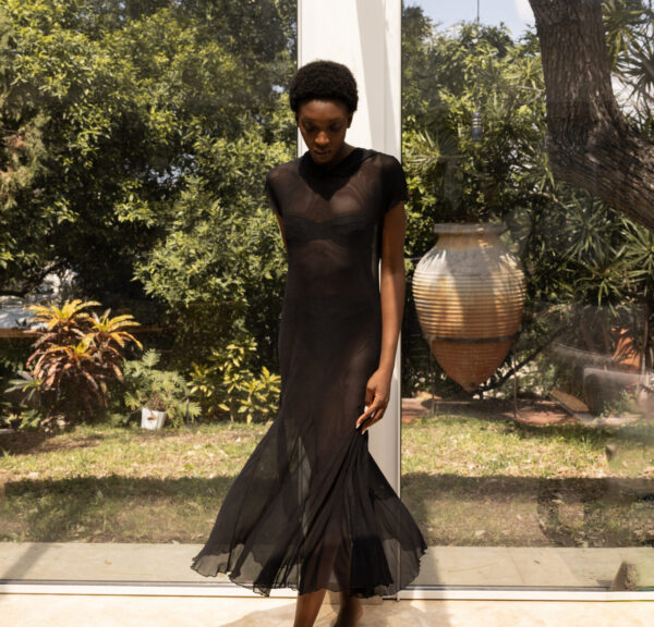 Omer Dress - רשת שחורה